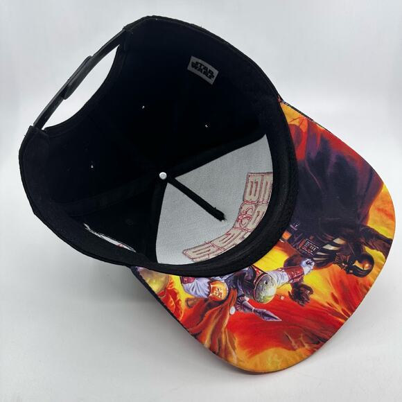 Boba Fett Brim Snapback Hat Bounty Hunter Graphics Star Wars Black/Red One Size - Picture 7 of 10
